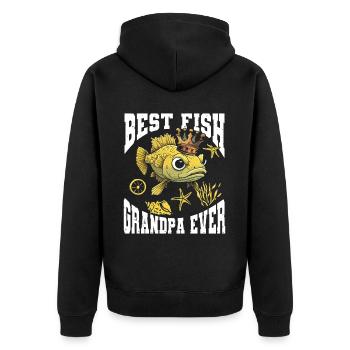 Aquariophile d’aquarium d’aquarium - Veste à capuche bio Premium Unisexe - noir - Dos - Nico (187cm)