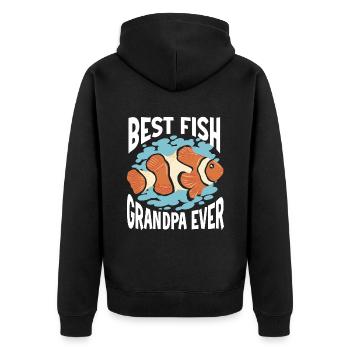 Aquariophile d’aquarium d’aquarium - Veste à capuche bio Premium Unisexe - noir - Dos - Nico (187cm)