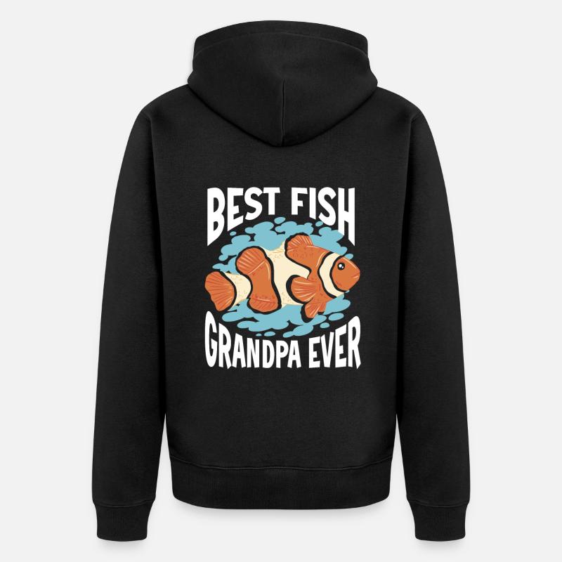 Aquariophile d’aquarium d’aquarium - Veste à capuche bio Premium Unisexe - noir