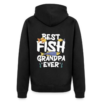 Aquariophile d’aquarium d’aquarium - Veste à capuche bio Premium Unisexe - noir - Dos - Nico (187cm)
