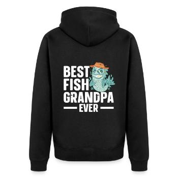 Aquariophile d’aquarium d’aquarium - Veste à capuche bio Premium Unisexe - noir - Dos - Nico (187cm)