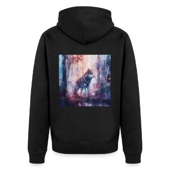 Chien - Veste à capuche bio Premium Unisexe - noir - Dos - Nico (187cm)