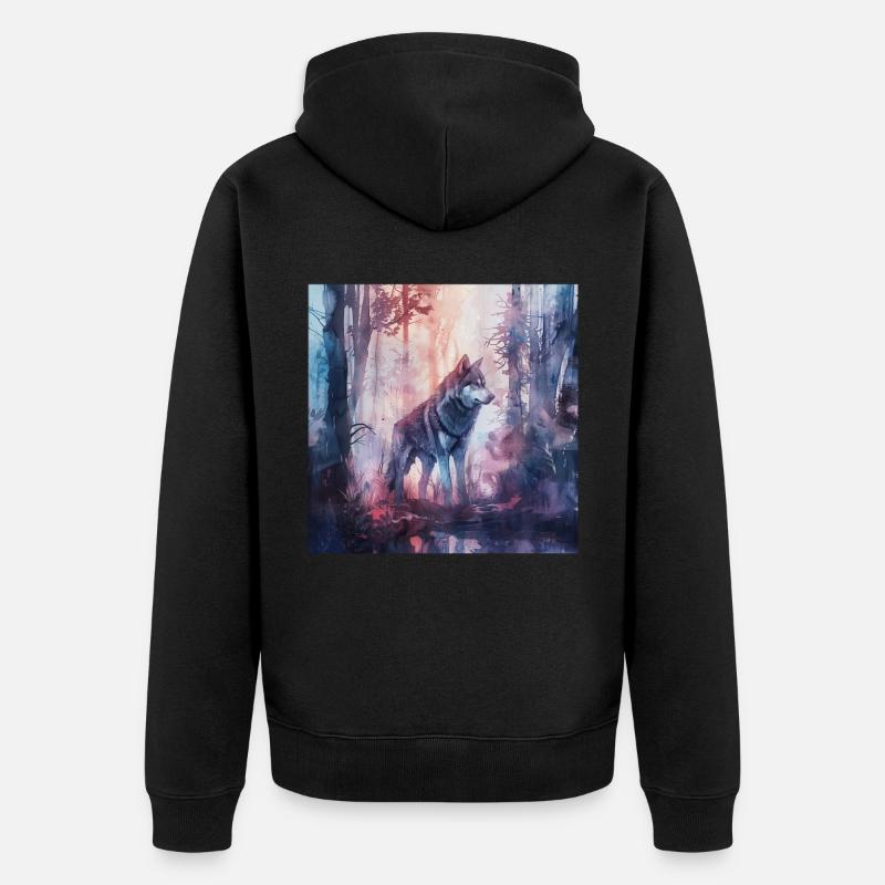 Chien - Veste à capuche bio Premium Unisexe - noir