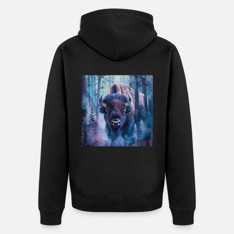 Bison - Veste à capuche bio Premium Unisexe - noir