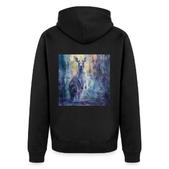 Kangourou - Veste à capuche bio Premium Unisexe - noir - Dos - Nico (187cm)
