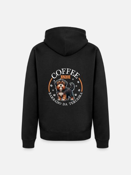 Coffee and Barbado da Terceira - Unisex Premium Organic Zip Hoodie - black