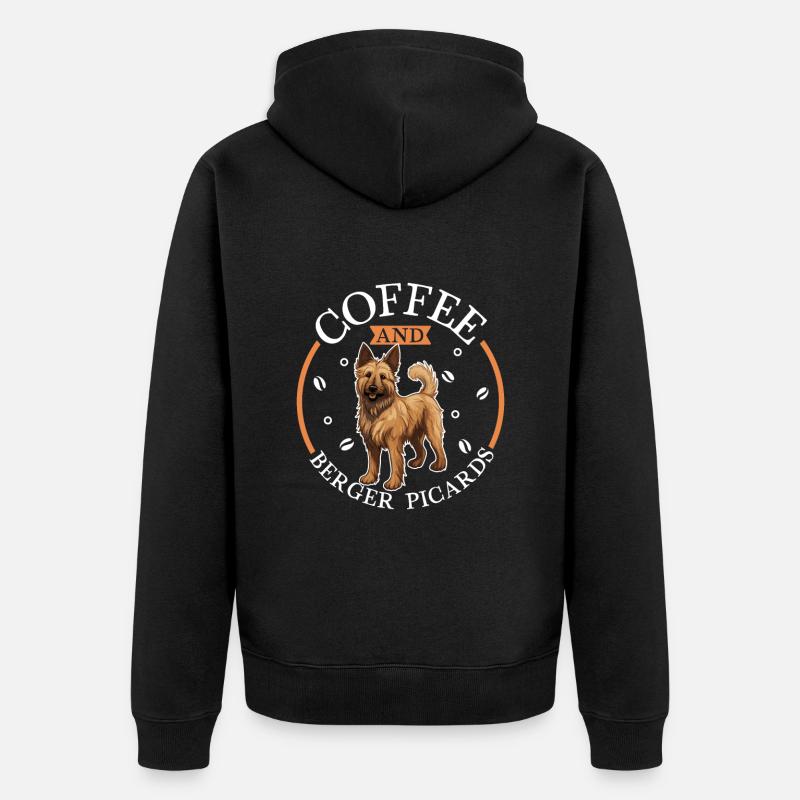 Café et Berger Picar - Veste à capuche bio Premium Unisexe - noir