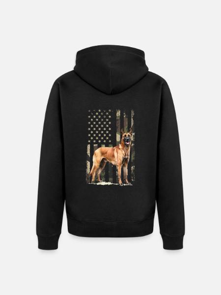 Belgian Malinois - Unisex Premium Bio Zip Hoodie - Schwarz