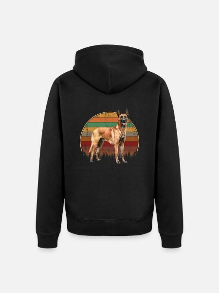 Belgian Malinois - Unisex Premium Bio Zip Hoodie - Schwarz