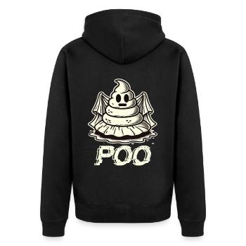 Drôle de caca tas fantôme caca au lieu de boo - Veste à capuche bio Premium Unisexe - noir - Dos - Nico (187cm)