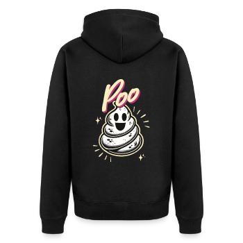 Drôle de caca tas fantôme caca au lieu de boo - Veste à capuche bio Premium Unisexe - noir - Dos - Nico (187cm)