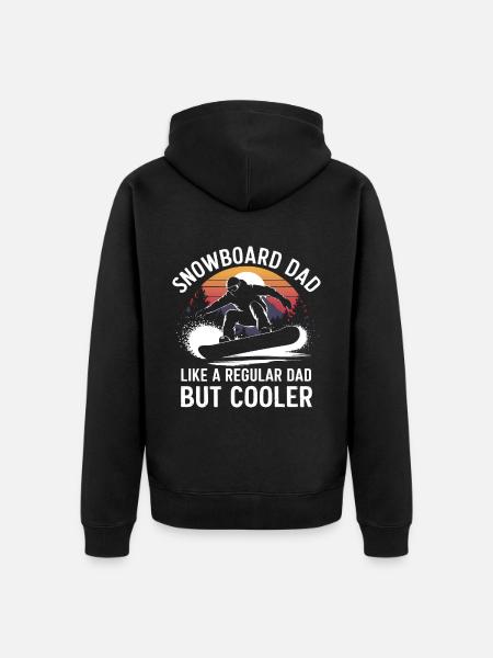 Snowboarder Saying Dad Snowboarding Gift - Unisex Premium Organic Zip Hoodie - black