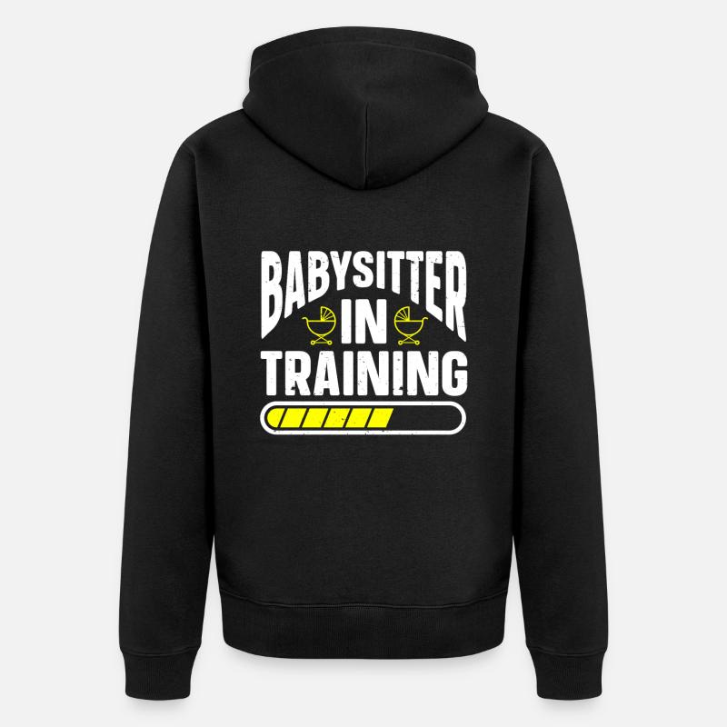 Baby-sitter Babysitting - Veste à capuche bio Premium Unisexe - noir