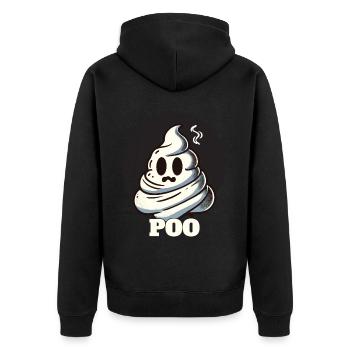 Drôle de caca tas fantôme caca au lieu de boo - Veste à capuche bio Premium Unisexe - noir - Dos - Nico (187cm)