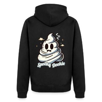 Drôle Effrayant Dookie Caca Pile Fantôme - Veste à capuche bio Premium Unisexe - noir - Dos - Nico (187cm)