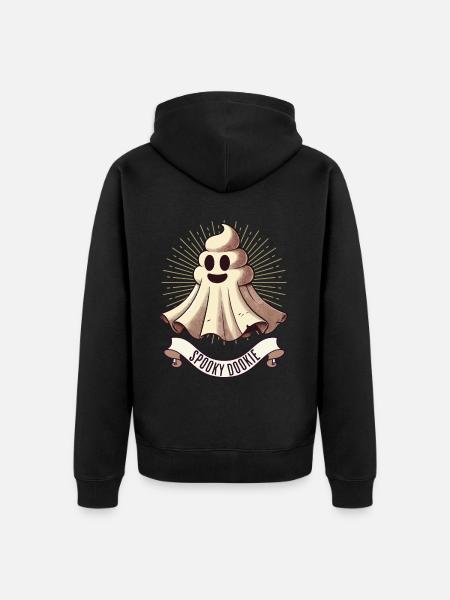 Cacca divertente mucchio di cacca fantasma cacca umoristica - Felpa con cappuccio ecologica premium unisex - nero