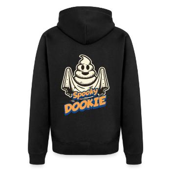 Drôle caca tas fantôme caca humoristique - Veste à capuche bio Premium Unisexe - noir - Dos - Nico (187cm)