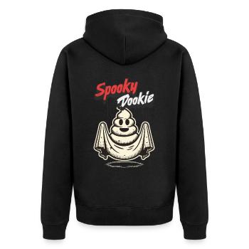 Drôle tas de caca fantôme effrayant dookie - Veste à capuche bio Premium Unisexe - noir - Dos - Nico (187cm)