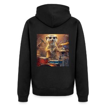 Suricate - Veste à capuche bio Premium Unisexe - noir - Dos - Nico (187cm)