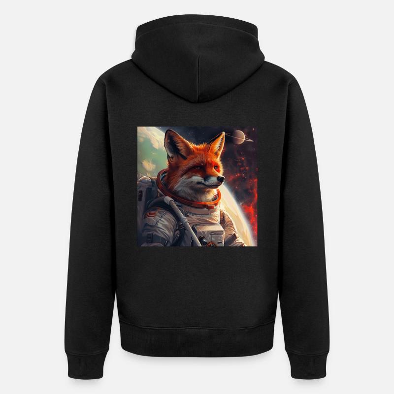 Fuchs - Unisex Premium Bio Zip Hoodie - Schwarz