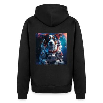 Chien - Veste à capuche bio Premium Unisexe - noir - Dos - Nico (187cm)
