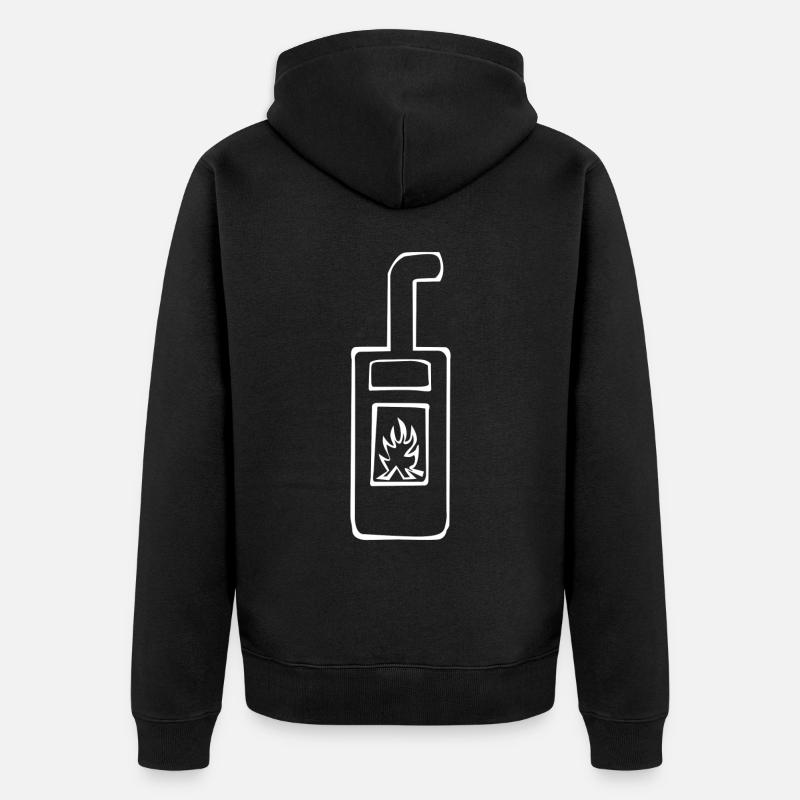 Four à cheminée - Veste à capuche bio Premium Unisexe - noir