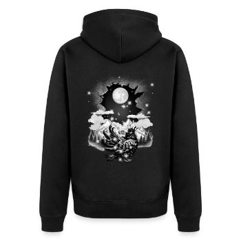mystique conte de fées conte de fées personnage corbeau corbeau corbeau - Veste à capuche bio Premium Unisexe - noir - Dos - Nico (187cm)