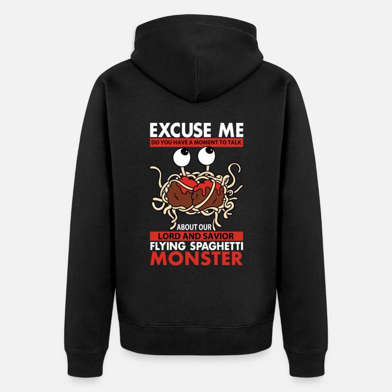 Monstre spaghetti volant FSM - Veste à capuche bio Premium Unisexe - noir
