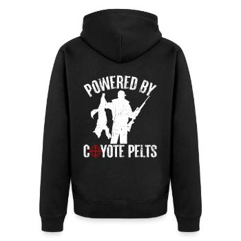 Chasse au coyote Chasseur de coyotes Yote - Veste à capuche bio Premium Unisexe - noir - Dos - Nico (187cm)