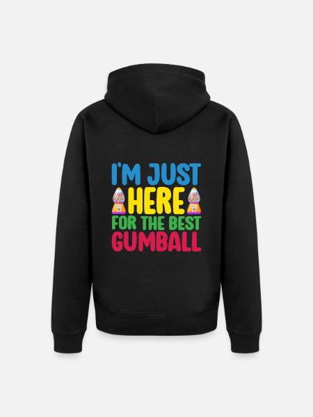Gumball Machine Chewing Gum Machine - Unisex Premium Organic Zip Hoodie - black