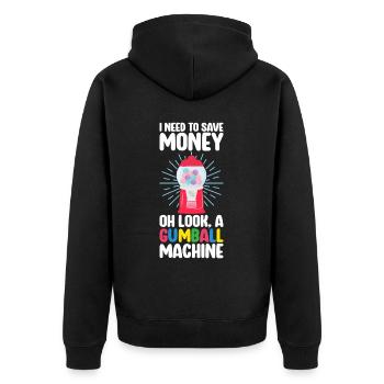 Machine à chewing-gum Machine à chewing-gum - Veste à capuche bio Premium Unisexe - noir - Dos - Nico (187cm)