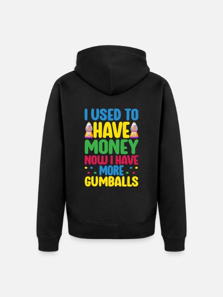 Gumball Machine Kaugummiautomat - Unisex Premium Bio Zip Hoodie - Schwarz