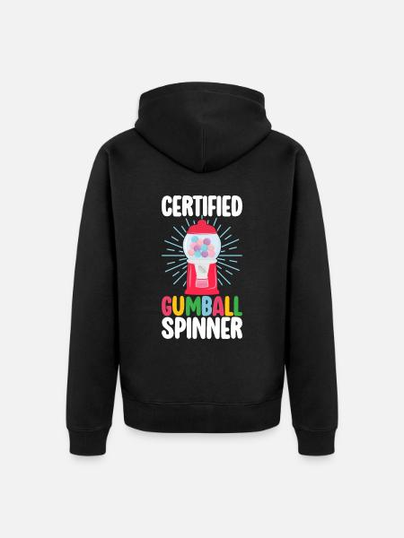 Gumball Machine Chewing Gum Machine - Unisex Premium Organic Zip Hoodie - black