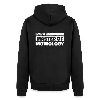 Rasenmäher Mähen - Unisex Premium Bio Zip Hoodie - Schwarz - Hinten - Nico (187cm)