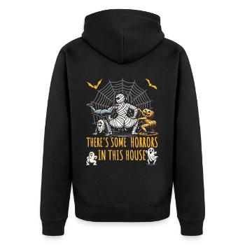 Il y a des horreurs dans cette maison Lustiger Spruch - Veste à capuche bio Premium Unisexe - noir - Dos - Nico (187cm)