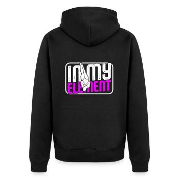 Taucher Sporttauchen Tauchen - Unisex Premium Bio Zip Hoodie - Schwarz - Hinten - Nico (187cm)