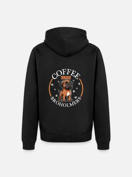 Coffee and Broholmer - Unisex Premium Organic Zip Hoodie - black