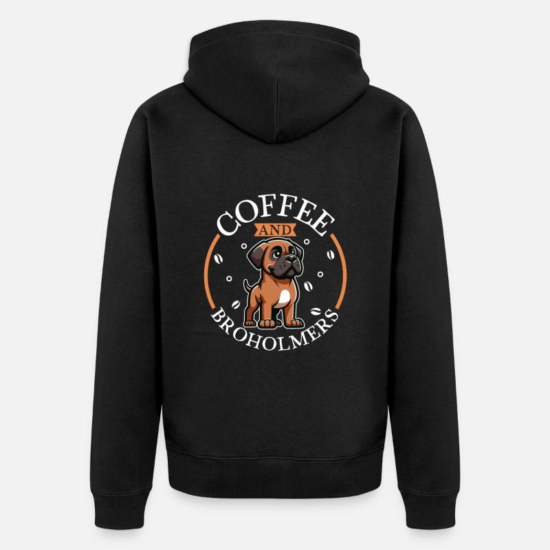 Café et Broholmer - Veste à capuche bio Premium Unisexe - noir