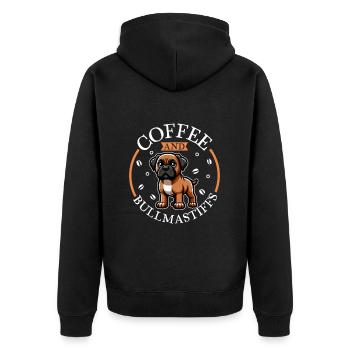 Café et Bullmastiff - Veste à capuche bio Premium Unisexe - noir - Dos - Nico (187cm)