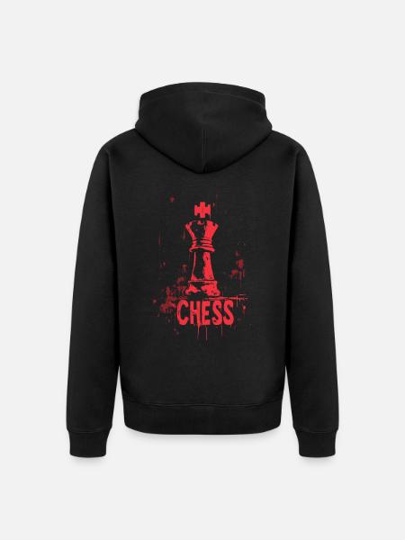 Queen Chess Masterpiece Design - Unisex Premium Organic Zip Hoodie - black