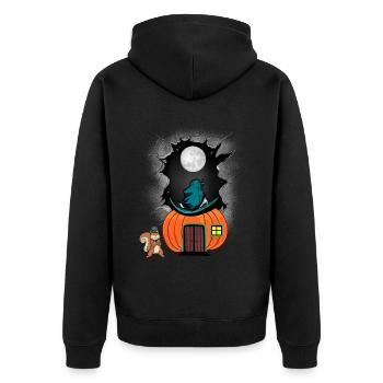 Halloween Citrouille Enfant Enfants Tout-petits Bébé - Veste à capuche bio Premium Unisexe - noir - Dos - Nico (187cm)