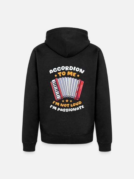 Akkordeon - Unisex Premium Bio Zip Hoodie - Schwarz