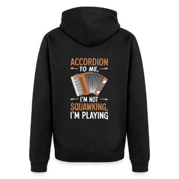 Accordéon - Veste à capuche bio Premium Unisexe - noir - Dos - Nico (187cm)