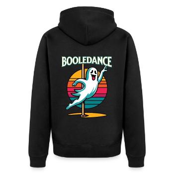 Lustiger Boole-dance Spruch Pole Dance Halloween - Unisex Premium Bio Zip Hoodie - Schwarz - Hinten - Nico (187cm)
