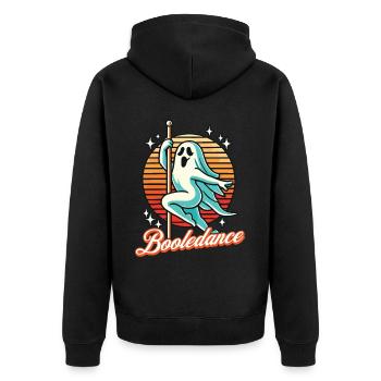 Lustiger Boole-dance Spruch Pole Dance Halloween - Unisex Premium Bio Zip Hoodie - Schwarz - Hinten - Nico (187cm)