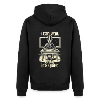 Drôle Enseignant Halloween Sarcasme Dire Design - Veste à capuche bio Premium Unisexe - noir - Dos - Nico (187cm)