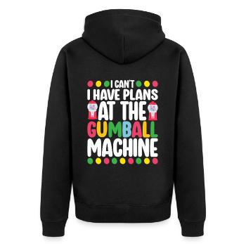 Machine à chewing-gum Machine à chewing-gum - Veste à capuche bio Premium Unisexe - noir - Dos - Nico (187cm)