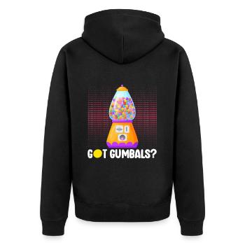 Machine à chewing-gum Machine à chewing-gum - Veste à capuche bio Premium Unisexe - noir - Dos - Nico (187cm)