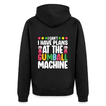 Machine à chewing-gum Machine à chewing-gum - Veste à capuche bio Premium Unisexe - noir - Dos - Nico (187cm)