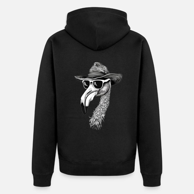 Flamant - Veste à capuche bio Premium Unisexe - noir